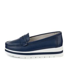 Мокасины женские quattrocomforto 40-12WA-027VT синие 41 RU