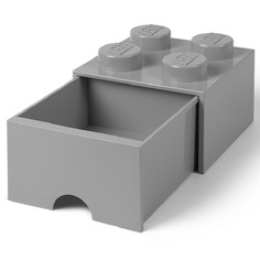 Ящик для хранения 4 выдвижной LEGO серый
