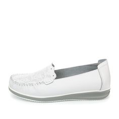 Мокасины женские quattrocomforto 79-12WA-053V белые 41 RU