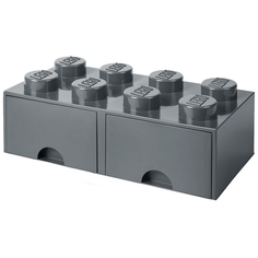 Ящик для хранения 8 выдвижной LEGO темно-серый