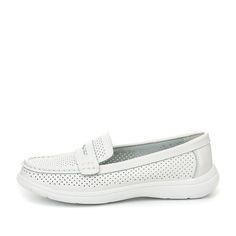 Мокасины женские quattrocomforto 40-21WA-195V белые 41 RU