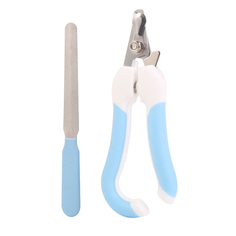 Когтерез боковой Pets & Friends для когтей животных и пилка, голубой, 14,2х5,6 см