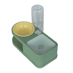 Автопоилка 300 ml с миской, цвет зеленый, 28x33x16 см, Pets & Friends PF-AUTBOWL-18