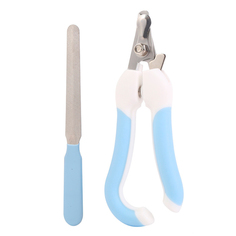 Когтерез Pets & Friends боковой для когтей животных и пилка, голубой, 22,2х11,4 см