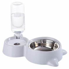Миска с автопоилкой 500 мл для домашних животных, цвет серый, Pets & Friends PF-AUTBOWL-11