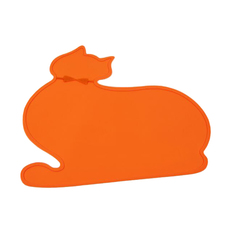 Силиконовый коврик Pets & Friends под миску, водонепроницаемый, цвет оранжевый, 36х47 см