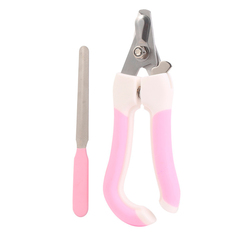 Когтерез боковой Pets & Friends для когтей животных и пилка, розовый, 22,2х11,4 см