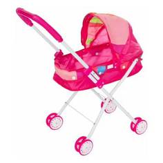 Коляска для кукол прогулочная металлическая Bigga розовая