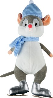 Мягкая игрушка Мышка с вязаной шапочкой и шарфом Bigga 15 см