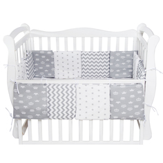 Комплект наволочек на бортики (12 наволочек) AmaroBaby ROYAL BABY 30х30см, серый