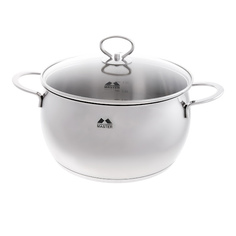 Кастрюля MFMaster 6,5 л серебристый МФ Мастер