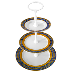 Этажерка Thun Cairo Сине-желтые полоски трехъярусная