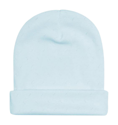 Шапка детская Lucky child ажур голубая 36 см