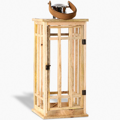 Подсвечник-фонарь Dekor pap бежевый стальной 20 x 20 x 50 см