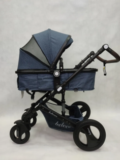 Коляска-трансформер Belecoo 2 в 1 530-d blue матовая рама