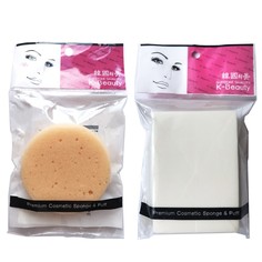 Набор K-Beauty: Скрабирующий спонж для очищения + Спонж Прямоугольник для ровного тона