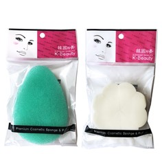 Набор K-Beauty: Спонж-губка "Капля" для очищения+Спонж "Цветок", 8 шт.