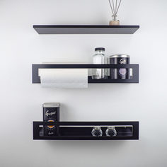 Полка для кухни трехъярусная "Trio kitchen" черная lzm