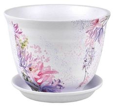 Горшок Сады Аурики Гранд Декупаж сирень 19 см