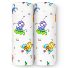 Пеленки фланелевые для новорожденных loombee FR-9331 110x90 см, 2 шт.