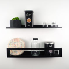 Полка для кухни двухъярусная "Duet kitchen" черная lzm