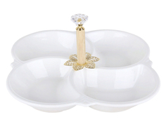 Менажница 4-х секционная 25см ZD20206 Коралл