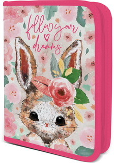 Пенал школьный Seventeen SKJB-UT5-031, с одним отделением на молнии,для девочек.43х34х1см.