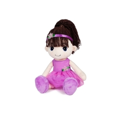 Мягкая игрушка Кукла стильняшка брюнетка Maxitoys Luxury 40 см