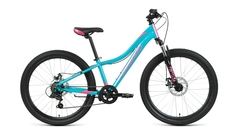 Велосипед Forward Jade 24 2.0 D 2022 12" бирюзовый/розовый