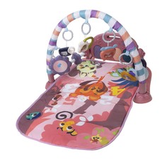 Развивающий коврик для малышей с погремушками Solmax, розовый цвет SM06749