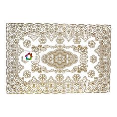 Салфетка Vetta 30 x 45 см ажурная пвх золото