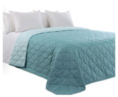 Покрывало Comfort Life двухстороннее перкаль 180 х 210 см бирюзовое
