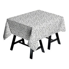 Скатерть Василиса 145 x 180 см полулен серый