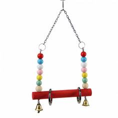 Игрушка для птиц Качели с кольцами PetStandArt, Размер 12x18см