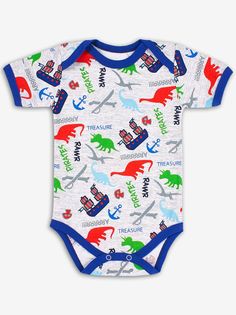 Боди для мальчиков Веселый малыш 41172/one Цв. серый р. 86