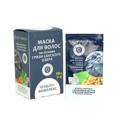 Набор масок для волос на основе грязи Сакского озера, «Vitality-комплекс», 10 шт. * 30 г Дом Природы