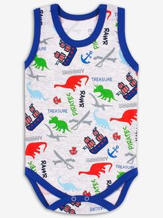 Боди для мальчиков Веселый малыш 43172/one Цв. серый р. 80