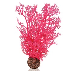 Искусственное растение для аквариума biOrb Розовый морской веер малый, пластик, 20см