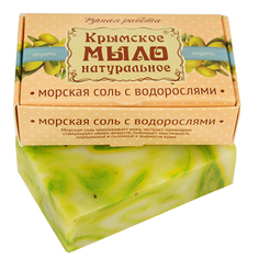 Мыло на оливковом масле Мануфактура Дом природы С морской солью и водорослями 100 г