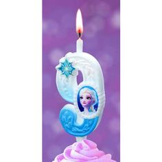 Свеча праздничная для торта фигурная Disney Фрозен цифра 9 12 см