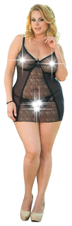 Ночная сорочка и стринги SoftLine Collection Laura, черный, XL