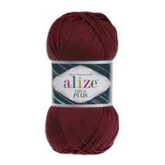 Пряжа Alize 7725810_00007 Diva Plus 57 бордовый