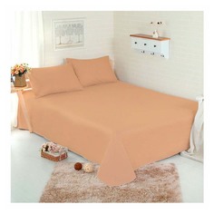 Простыня Actuel 220 х 240 см сатин бежевый