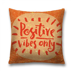 Наволочка декоративная JoyArty "Только позитивные флюиды" на молнии, 45x45 см