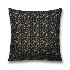 Наволочка декоративная JoyArty "Ночные апельсины" на молнии, 45x45 см