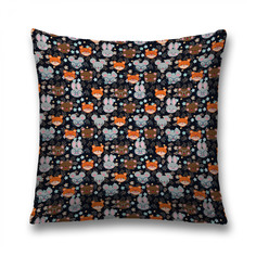 Наволочка декоративная JoyArty "Умные звери" на молнии, 45x45 см