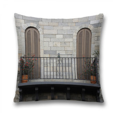 Наволочка декоративная JoyArty "На тихом балконе" на молнии, 45x45 см