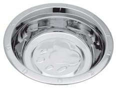 Миска для кошек ANKUR металлическая 0,80л ЛАПКИ AEPBE-02