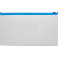 Папка-конверт на молнии д/билетов 265x148mm,160мкм синий Attache