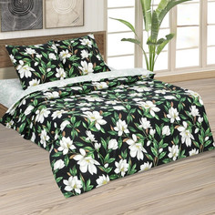 Постельное белье семейное простынь на резинке поплин Фелиция Арт Дизайн